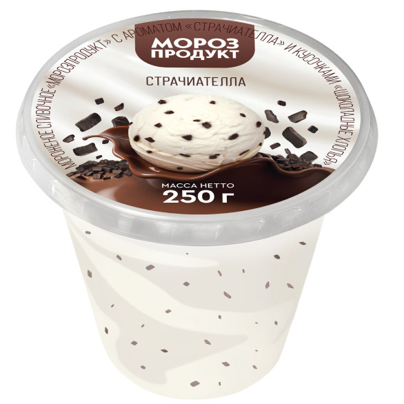 "МОРОЗПРОДУКТ" шоколадные хлопья сливочное стакан пластик